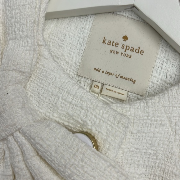 NWT kate spade Dorothy Tweed Coat, XXS - Picture 7 of 16